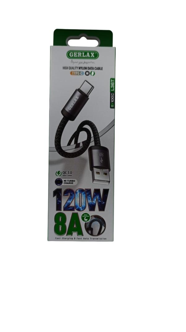 CABLE USB TIPO C L36T GERLAX 1M GRIS